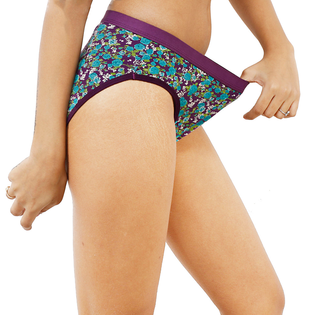 Women Full Coverage Printed Hipster Panty 12 Pcs Pack